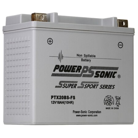 Power Sonic PTX20BS-FS Factory Activated AGM PowerSport Battery PTX20BS-FS